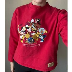 Vintage Walt Disneyland 50th Anniversary 2005 crew neck kidcore mickey mouse